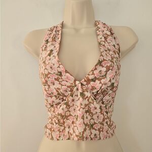 Abound Floral Halter Crop Top